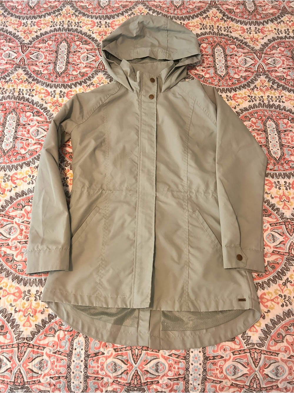 O’Neill Shifting Tides Sage Green Hooded Rain Jacket